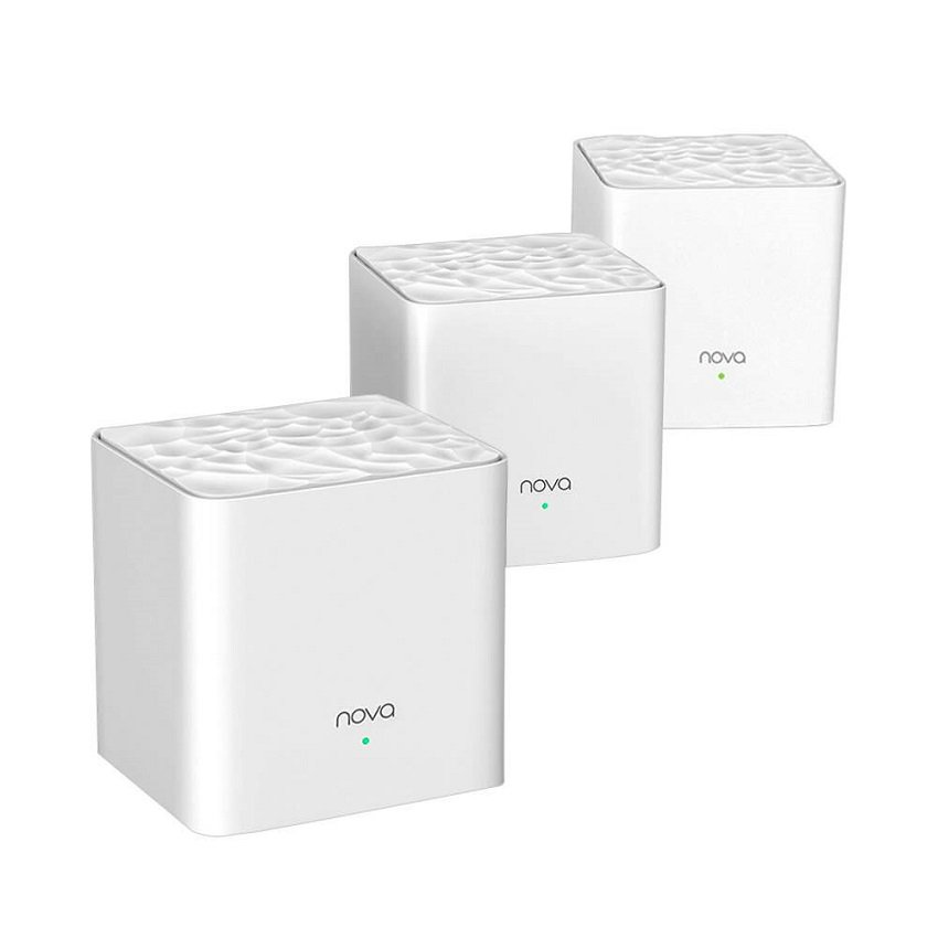 Tenda Nova MW3 AC1200 Pack 3 - Hệ thống ghép nối 3 router MW3 cho vùng phủ sóng rộng 300m2