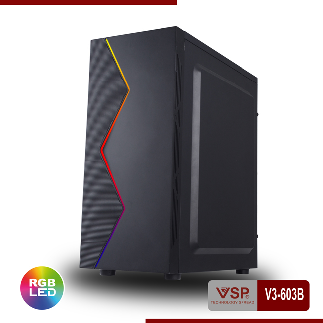 Case VSP V3-603B (CHƯA KÈM FAN LED) ( mặt Kính bên hông)