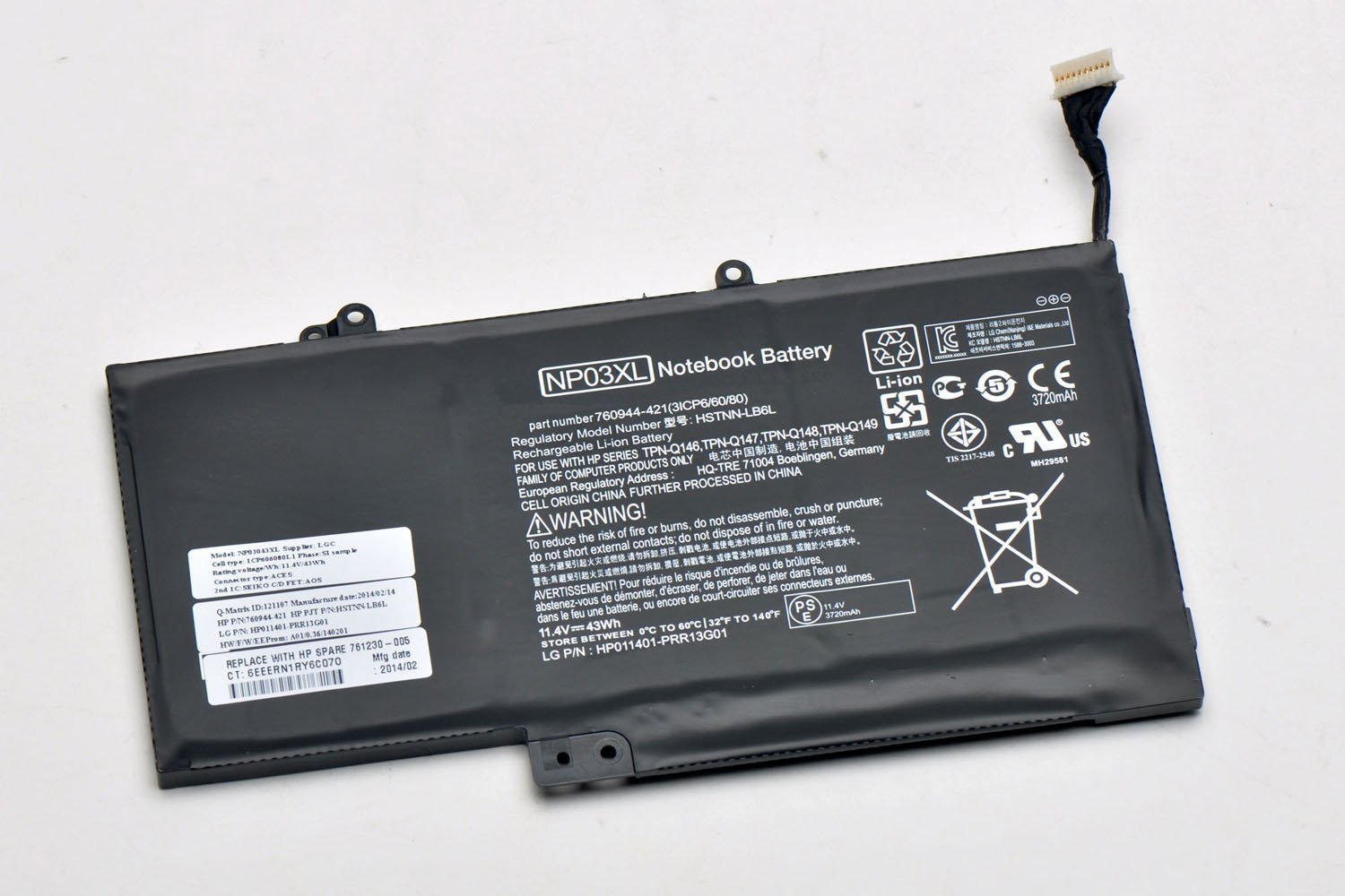 Pin laptop HP Pavilion X360, 13-A010DX, TPN-Q146, TPN-Q147, TPN-Q148, HSTNN-LB6L, 760944-421, NP03XL – X360 NP03XL (Tốt) 