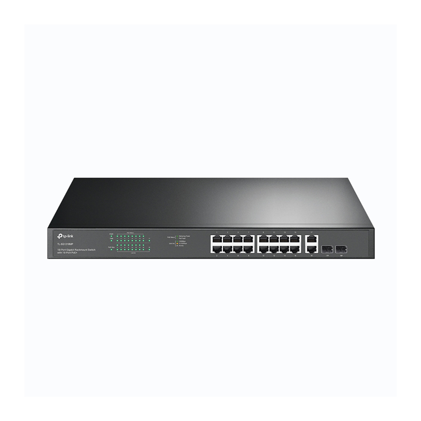 Switch TP-Link TL-SG1218MP (Gigabit (1000Mbps)/ 20 Cổng/ 2 SFP/ 16 cổng PoE/ Vỏ Thép)